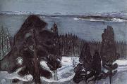 Edvard Munch Winter night oil painting on canvas